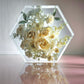 12" Hexagon 3D Resin Wedding Bouquet Preservation Floral Gift Keepsake Save Your Wedding Flowers Forever