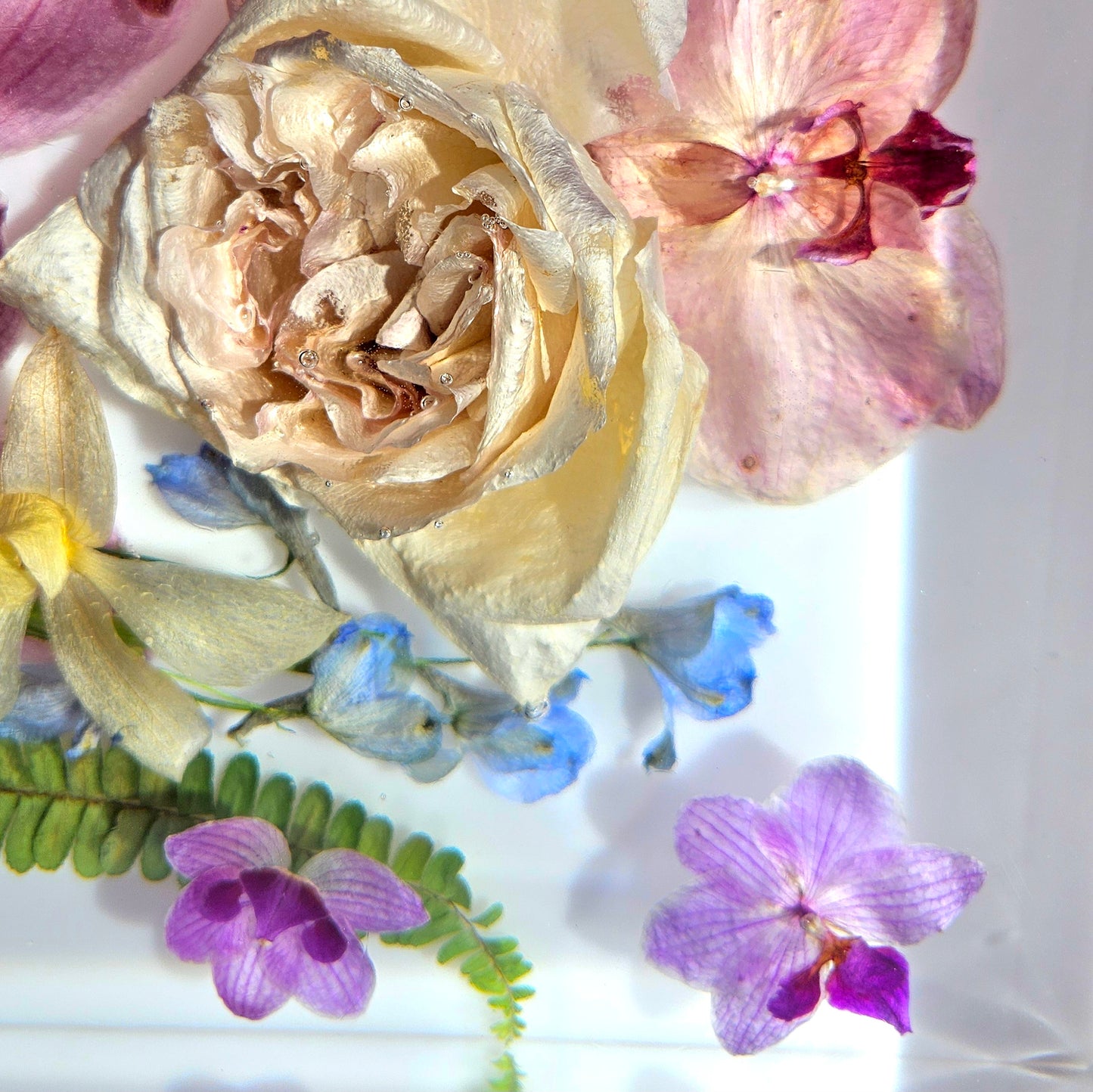 12" x 12" Large 3D Resin Wedding Bouquet Preservation Save Your Florals Wedding Gift Keepsake