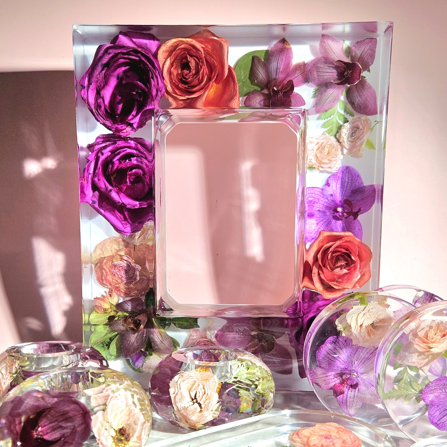 12"x10"x3" Huge Picture Frame Resin Bouquet Wedding Preservation Save Your Tropical Wedding Bouquet Flowers Forever Gift Keepsake