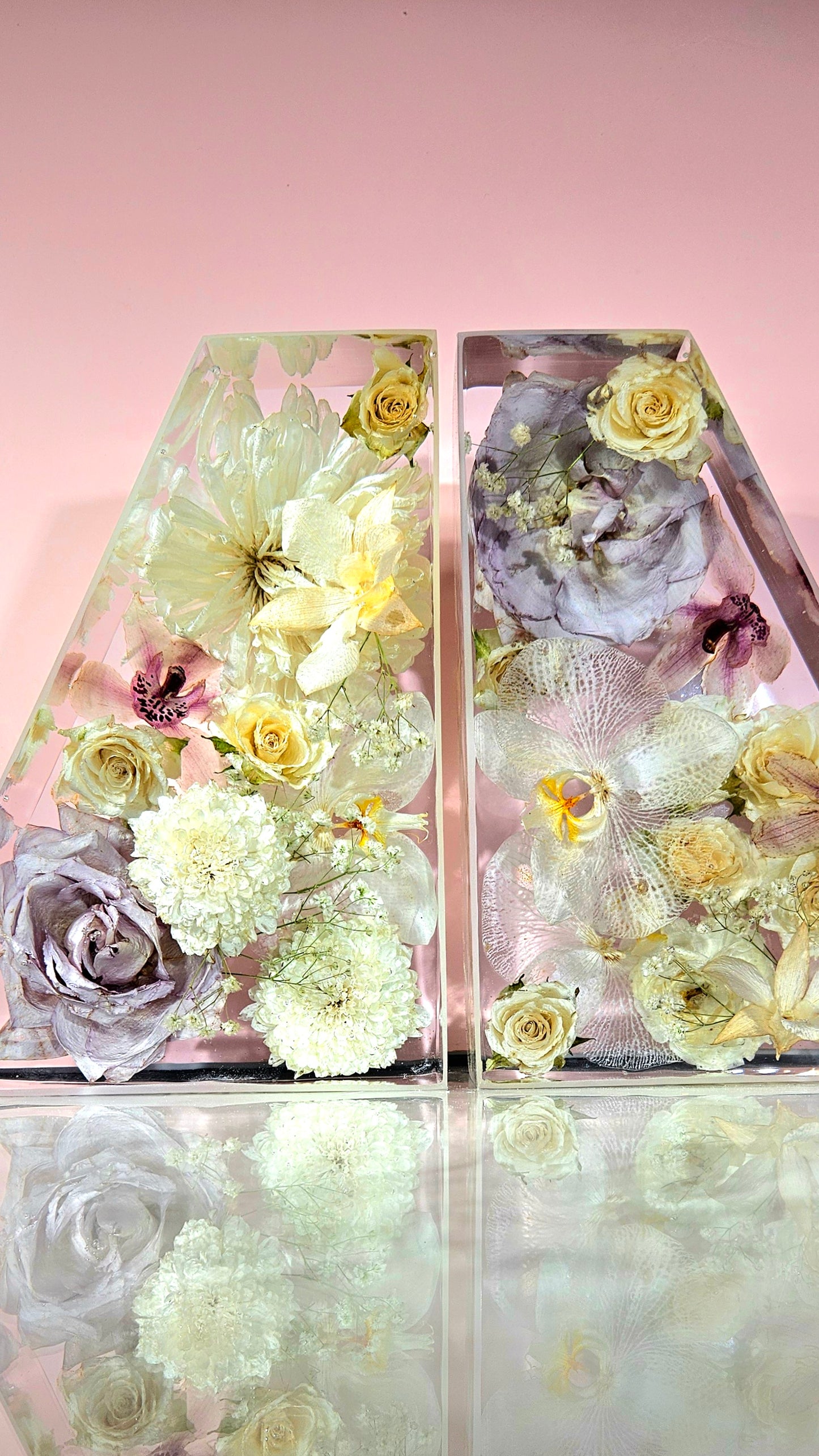 Bookends 3D Resin Wedding Bouquet Preservation Floral Gift Keepsake Save Your Wedding Flowers Forever