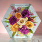12" Hex 3D Resin Wedding Bouquet Preservation Floral Gift Keepsake Save Your Wedding Flowers Forever
