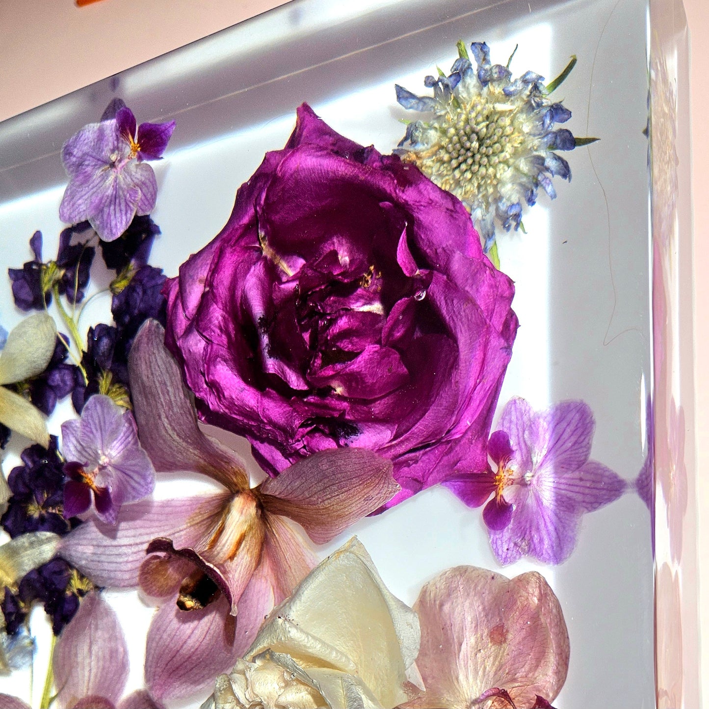 12" x 12" Large 3D Resin Wedding Bouquet Preservation Save Your Florals Wedding Gift Keepsake