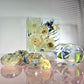 8"x 8" 3D Floral Resin Cube Wedding Bouquet Preservation Modern Fried Flowers Square Save Your Gift Keepsake