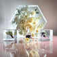 12" Hexagon 3D Resin Wedding Bouquet Preservation Floral Gift Keepsake Save Your Wedding Flowers Forever