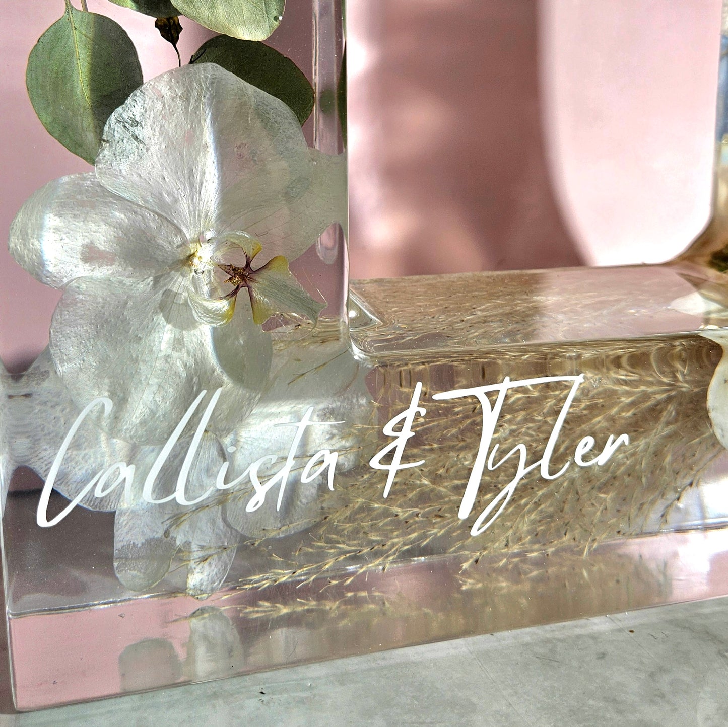12"x10"x3" Picture Frame Resin Bouquet Wedding Preservation Save Your Tropical Wedding Bouquet Flowers Forever Gift Keepsake