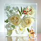 8"x 8" 3D Floral Resin Cube Wedding Bouquet Preservation Modern Fried Flowers Square Save Your Gift Keepsake