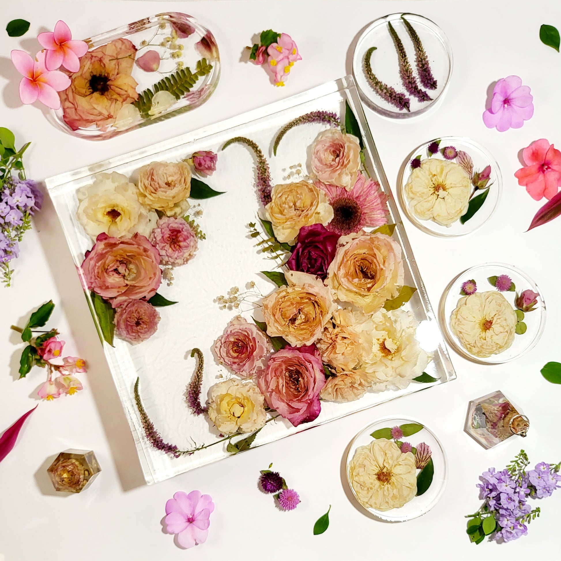 Wedding Floral Preservation Coasters 4" Add-on Item - flofloflowery
