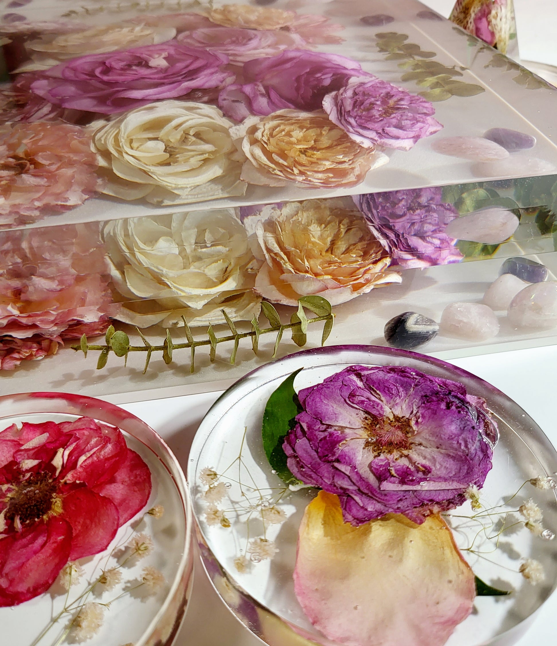 Wedding Floral Preservation Coasters 4" Add-on Item - flofloflowery