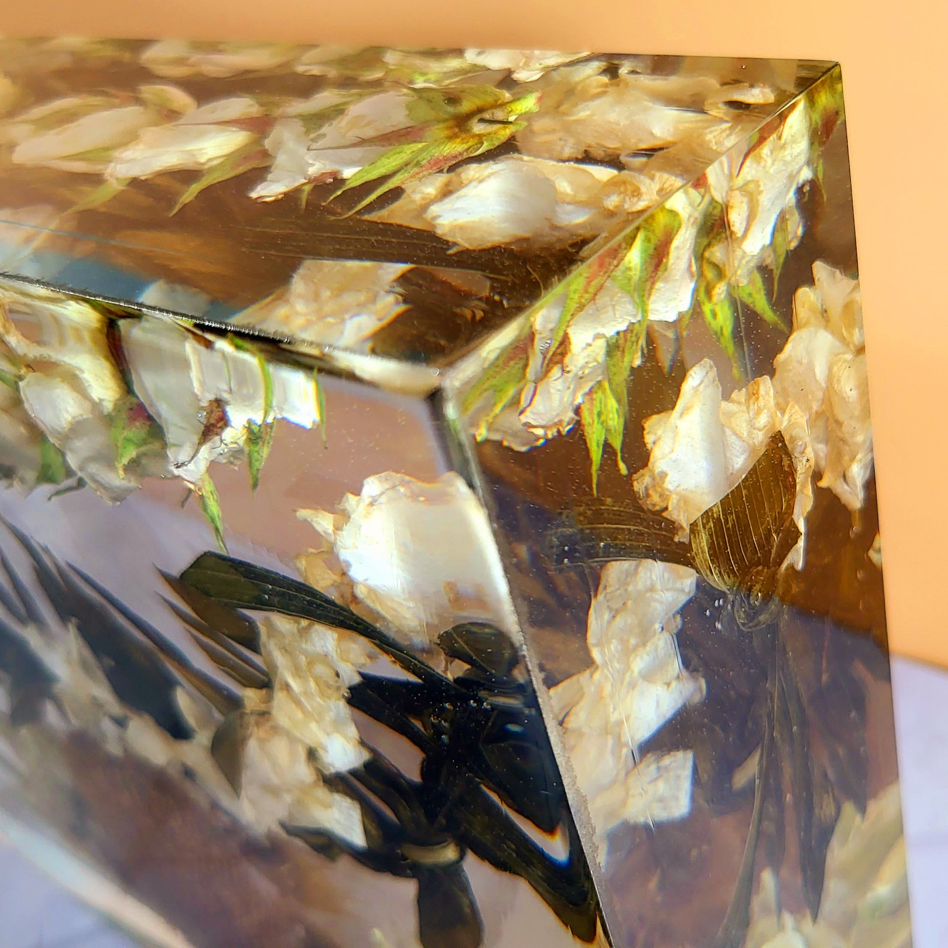 9" x 12" Large Rectangle 3D Resin Wedding Bouquet Preservation Hawaiian Lei Save Your Florals Wedding Gift Keepsake - flofloflowery