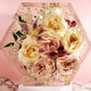 Large Stunning 12" Hexagon 3D Resin Wedding Bouquet Preservation Floral Gift Keepsake Save Your Wedding Flowers Forever - flofloflowery