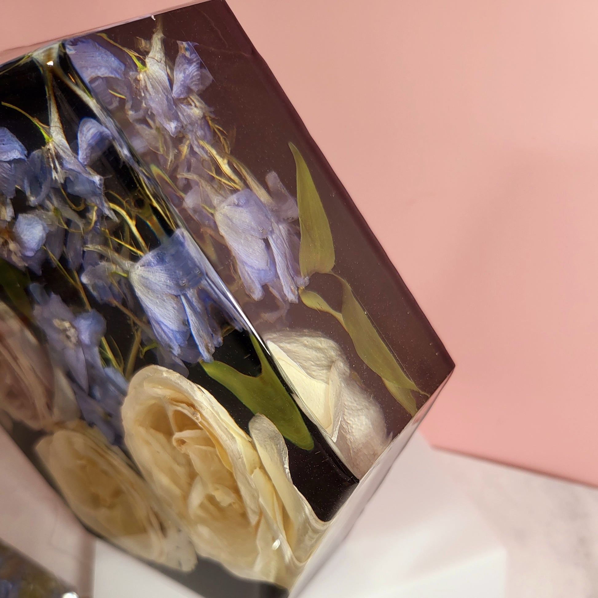 8" Hexagon 3D Resin Wedding Bouquet Preservation Your Wedding Flowers Forever Keepsake Gift - flofloflowery