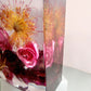 Square 8"x 8" 3D Floral Resin Wedding Bouquet Preservation Modern Fried Flowers Square Save Your Gift Keepsake - flofloflowery