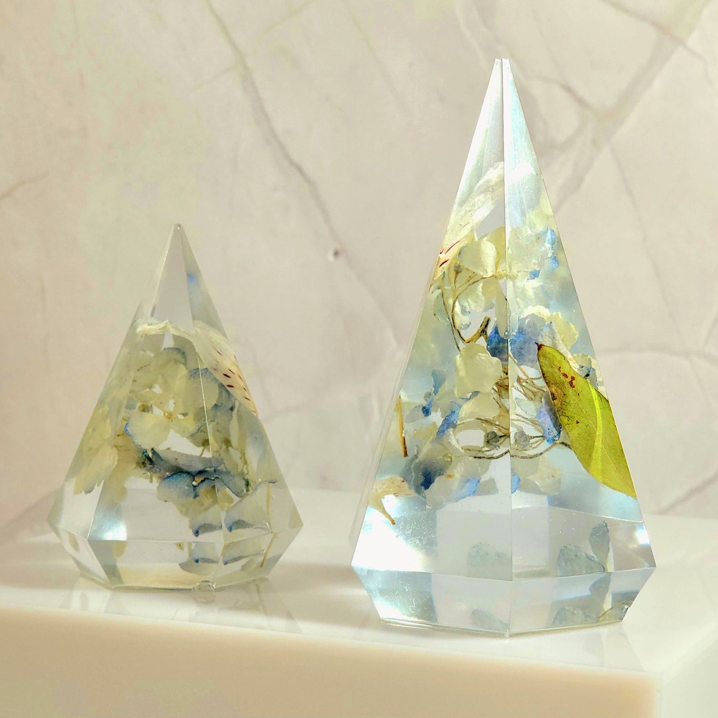 8"x 8" 3D Floral Resin Cube Wedding Bouquet Preservation Modern Fried Flowers Square Save Your Gift Keepsake - flofloflowery
