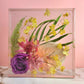 10"x10" Modern Resin Tropical Wedding Bouquet Preservation Save Your Wedding Flowers Forever Gift Keepsake - flofloflowery