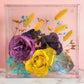 Modern 8"x 8" Square 3D Floral Resin Wedding Bouquet Preservation Modern Fried Flowers Square Save Your Gift Keepsake - flofloflowery