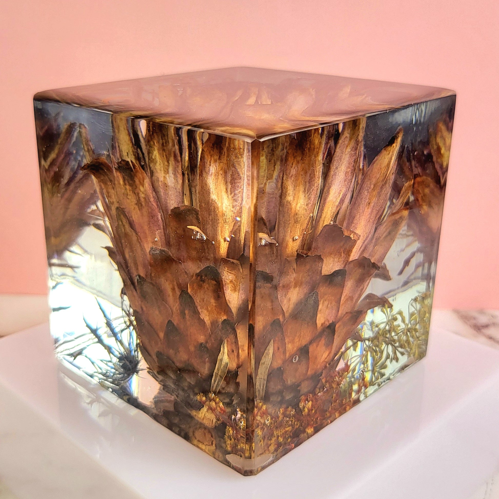 Resin Wedding Bouquet Preservation Large Collection 9" Hexagon Your Wedding Flowers Forever Keepsake Gift - flofloflowery