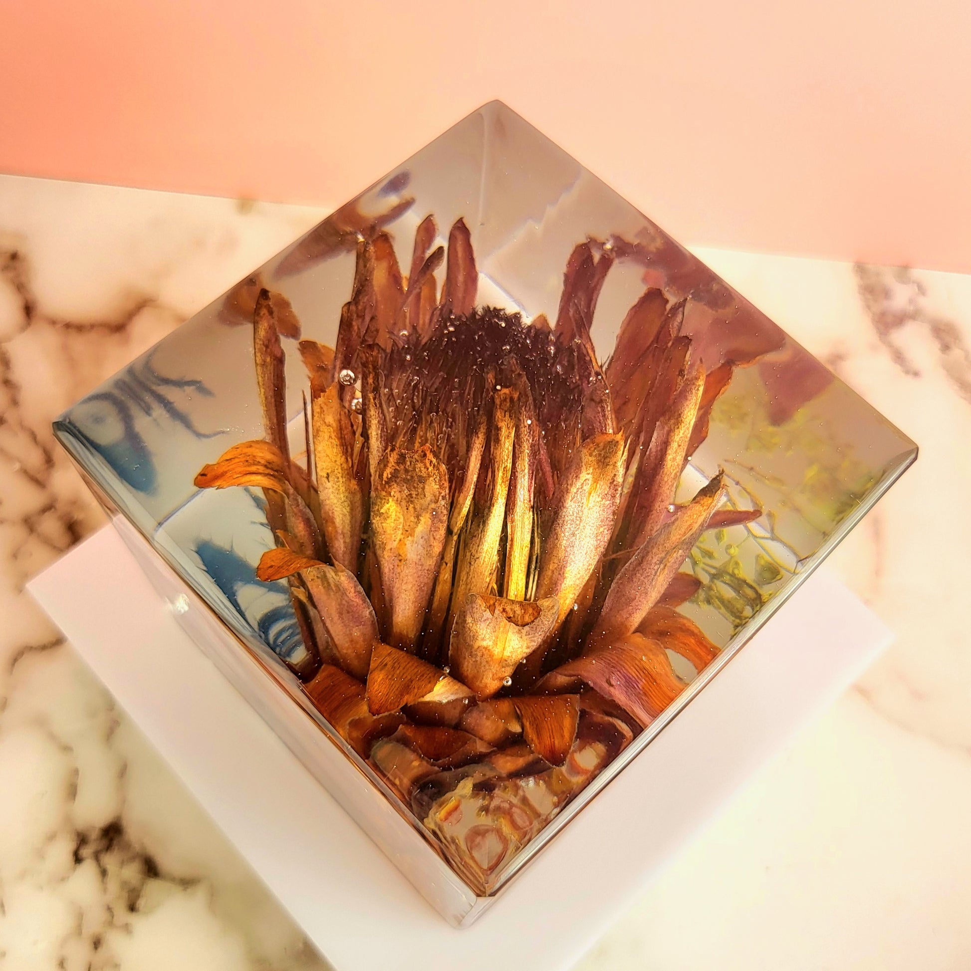 Resin Wedding Bouquet Preservation Large Collection 9" Hexagon Your Wedding Flowers Forever Keepsake Gift - flofloflowery