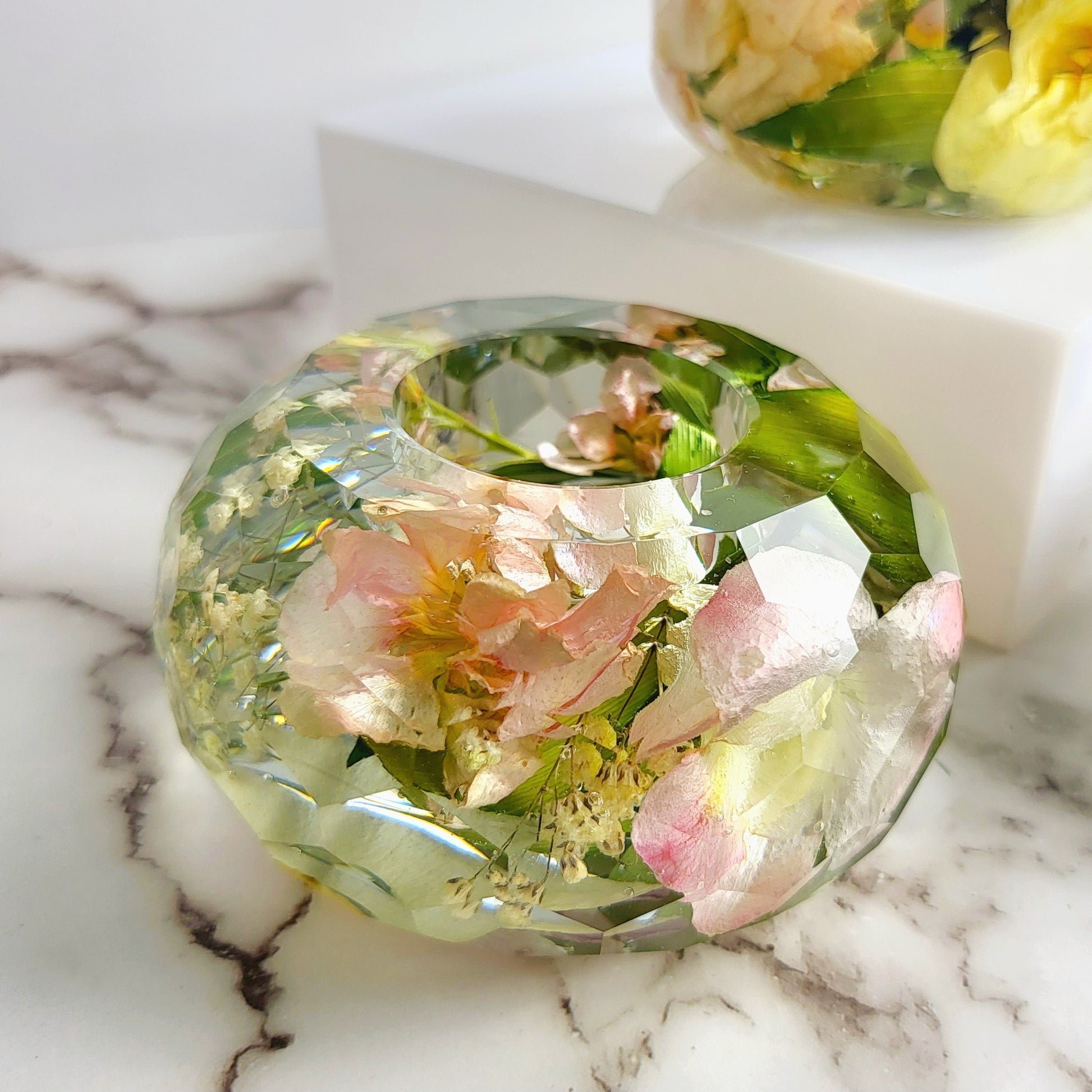 Tealights Wedding Flower Preservation Resin Add-on Item - flofloflowery
