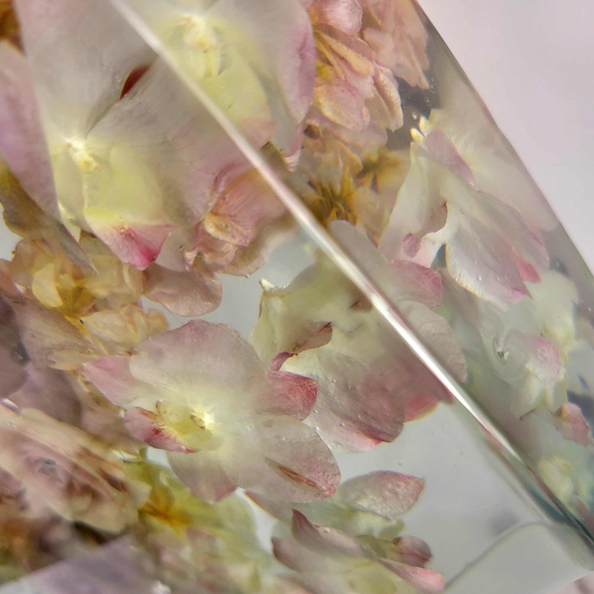 Large Pink Bohemian 12" Hexagon 3D Resin Wedding Bouquet Preservation Keepsake Gift Save Your Wedding Flowers Forever - flofloflowery