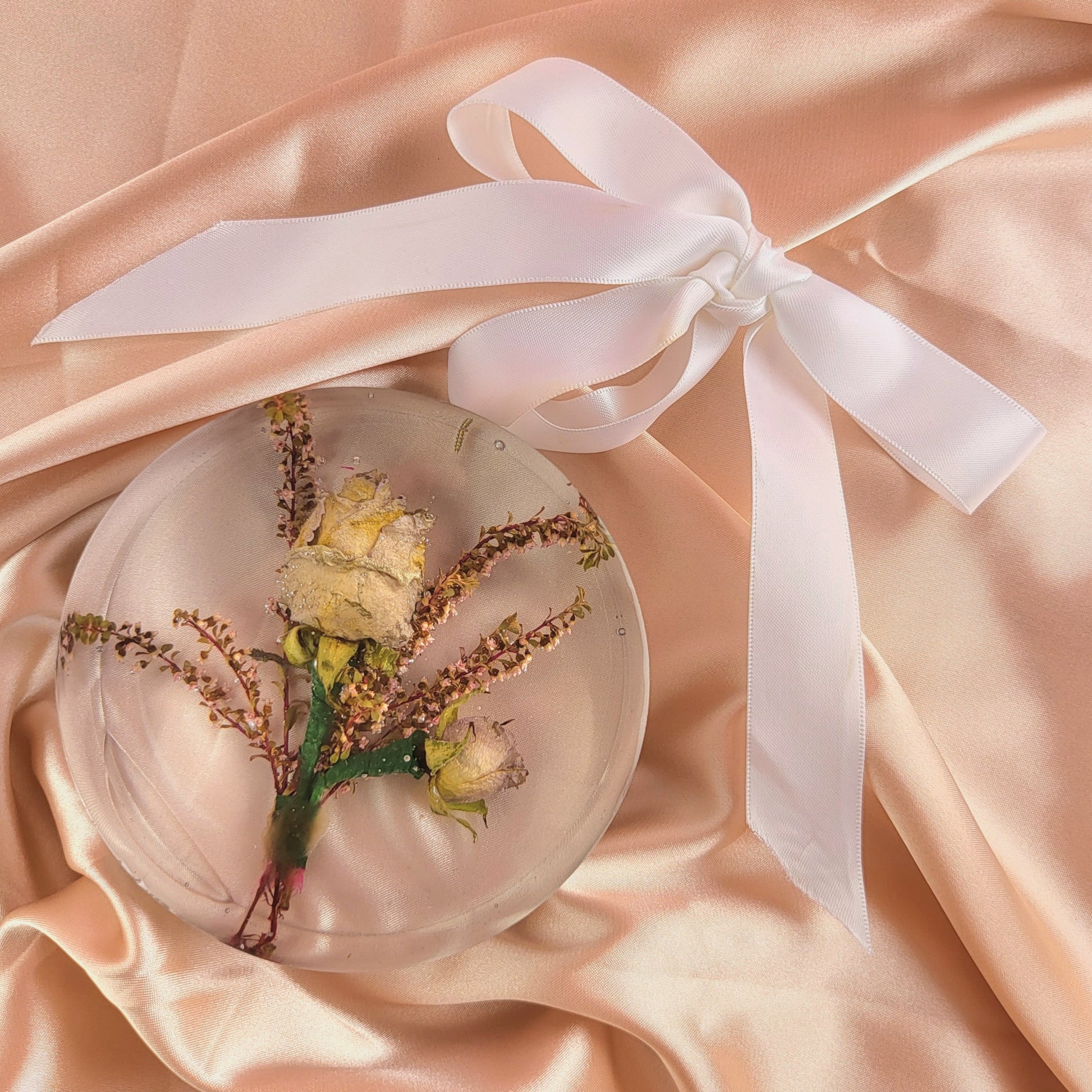 Previously Dried Flowers 9" x 12" Large Rectangle 3D Resin Wedding Bouquet Preservation Hawaiian Lei Save Your Florals Wedding Gift Keepsake - flofloflowery