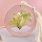 Wedding Flower Preservation Hanging 2" Thick Round Resin Plaque Add-on Item.  Made Using The Ribbon From Your Bouquet - flofloflowery