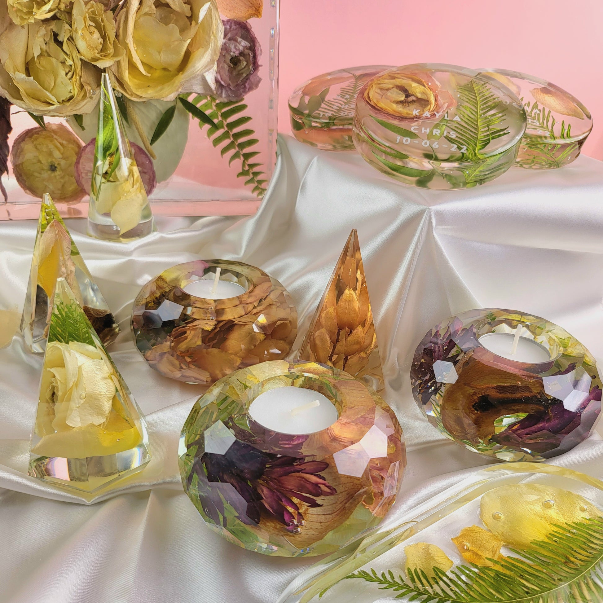 Large Collection 10"x10" 3D Resin Wedding Bouquet Preservation Save Your Wedding Flowers Forever Gift Keepsake - flofloflowery
