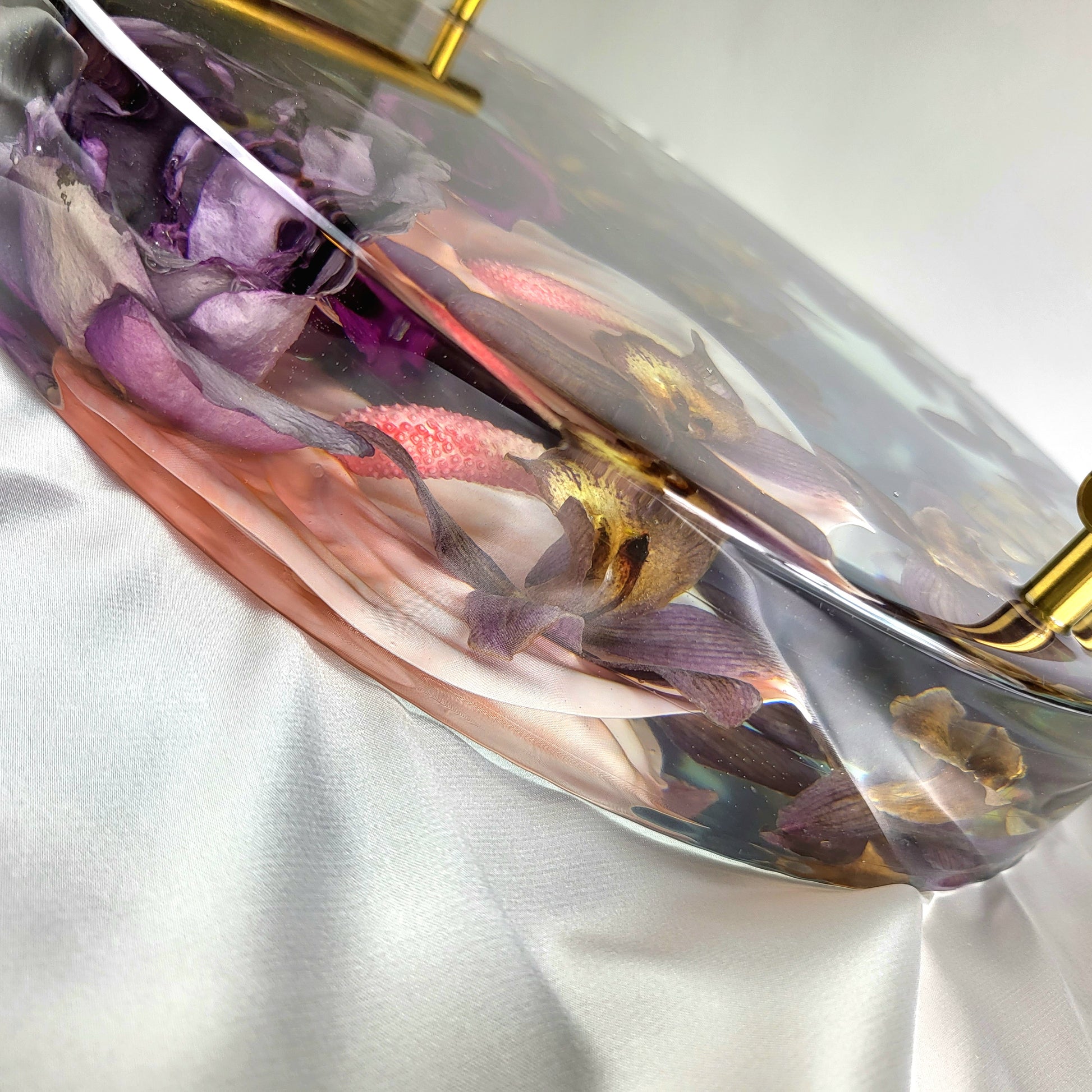 14" Tray Round 3D Resin Wedding Bouquet Preservation Keepsake Gift Save Your Wedding Flowers Forever - flofloflowery