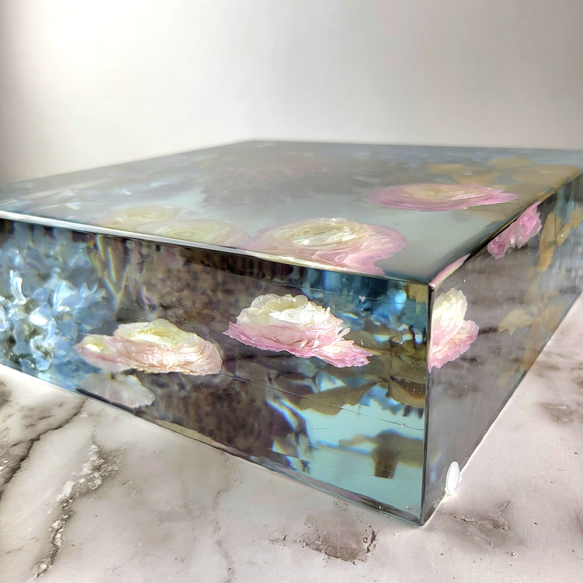 Custom 10"x10" 3D Resin Wedding Bouquet Preservation Save Your Wedding Flowers Forever Gift Keepsake - flofloflowery