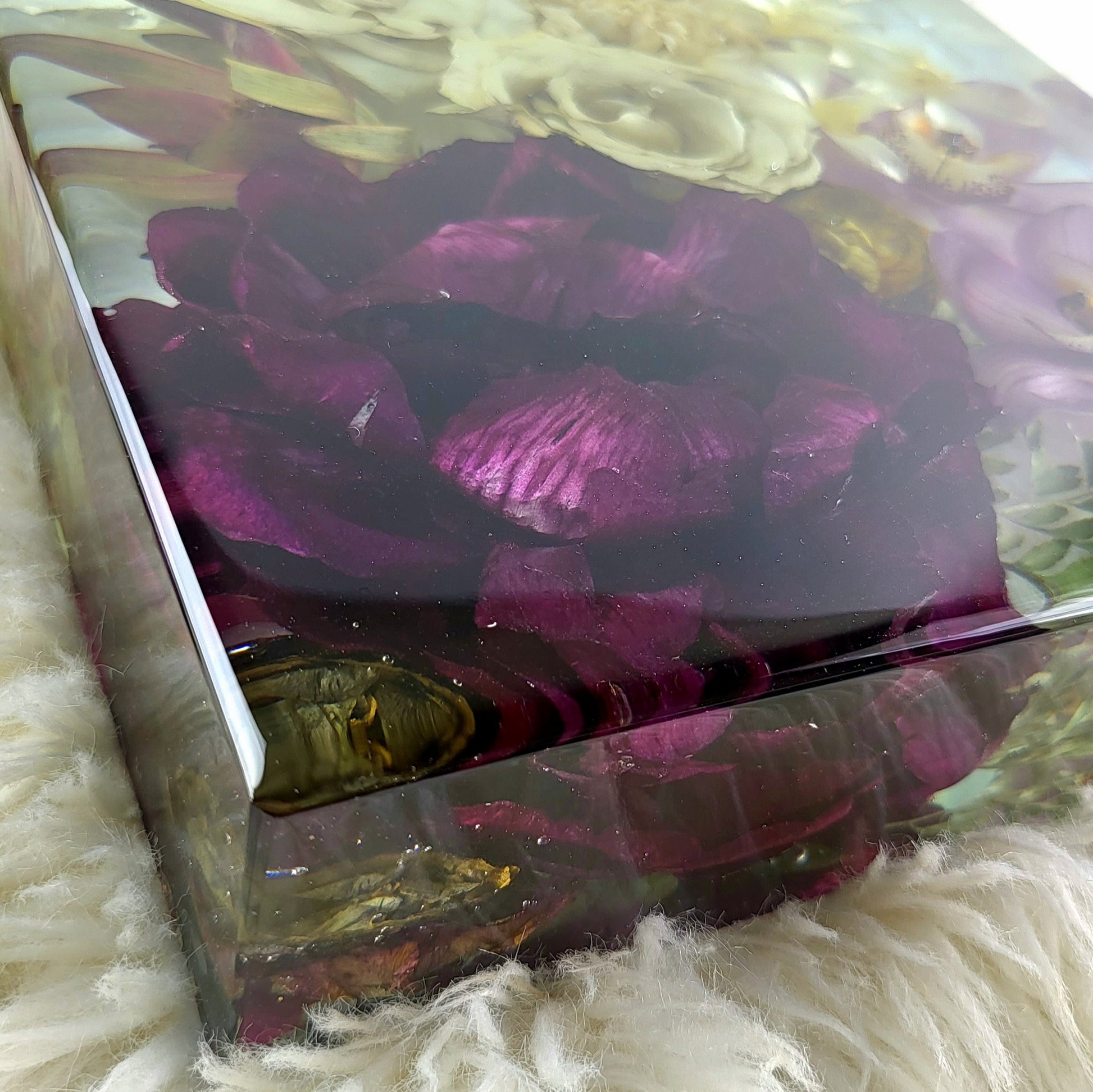 Large Tropical 10"x10" 3D Resin Wedding Bouquet Preservation Save Your Wedding Flowers Forever Gift Keepsake - flofloflowery