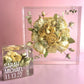 8"x 8" Pre-Dried Flowers 3D Floral Resin Cube Wedding Bouquet Preservation Modern Fried Flowers Square Save Your Gift Keepsake - flofloflowery