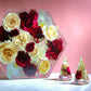 Red Rose 12" Hexagon 3D Resin Wedding Bouquet Preservation Floral Gift Keepsake Save Your Wedding Flowers Forever - flofloflowery