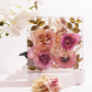 8"x 8" 3D Floral Resin Wedding Bouquet Preservation Modern Fried Flowers Square Save Your Gift Keepsake - flofloflowery